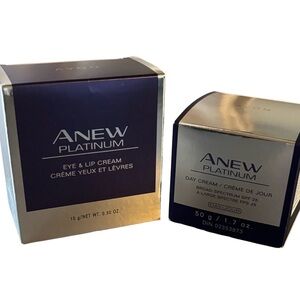 Avon Anew Platinum Set - Day Cream SPF 25 and Eye & Lip Cream  NWT